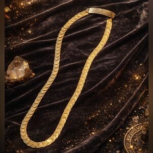 Vintage Gold Tone Floral Etched Coin Sling Belt 37” | Boho Chic